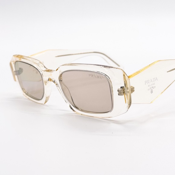 NEW PRADA PR17WS 19X30N SQUARE YELLOW WOMEN SUNGLASSES PRADA SPR 17W 19X30N - Picture 6 of 10